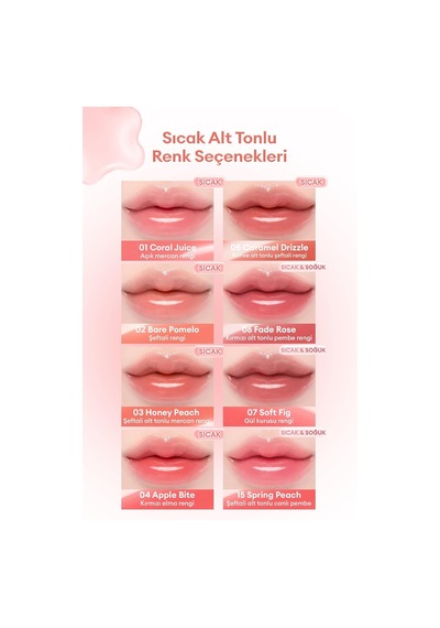 Nemlendirici Ve Besleyici, Dudak Parlatıcısı Pure Water Lip Gloss 15 Spring Peach