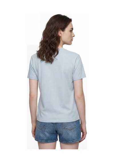 Boxy Fit Kadın Tshirt K.kol Soft Blue