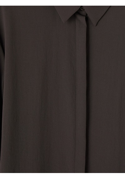 Lcw Modest Kahverengi Beli Kuşaklı Kadın Gömlek Tunik