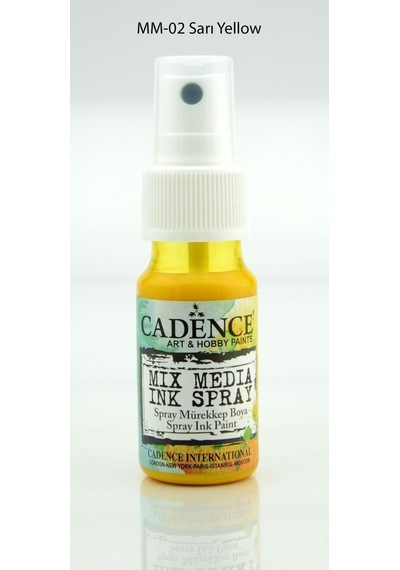 Cadence Mix Media Ink Sprey Mürekkep Boyası 25Ml - Mm02 Sarı