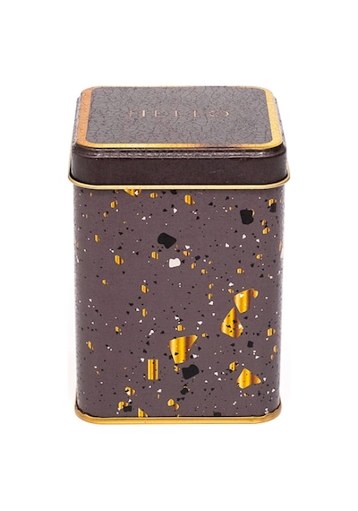 Terrazzo Brown Desenli Kare Metal Saklama Kabı 7.5 x 7.5 x 10 CM 0.5 L Çok Renkli