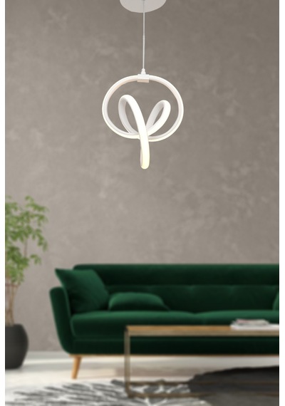 Tt317-By Tt Aydınlatma Stilla Modeli Mat Beyaz Led Avize