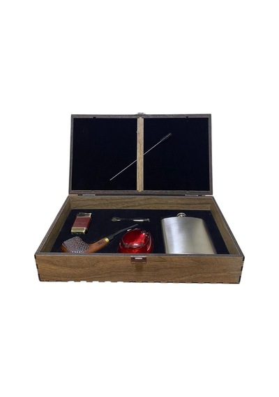 Pipsan Ahlat Ağacı Pipo 7 Oz Çelik Mataralı Set 605750-509255