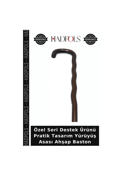 Hadpols Özel Seri Destek Ürünü Pratik Tasarım Yürüyüş Asası Ahşap Baston Diğer
