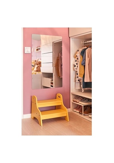 Ikea Trogen Çocuk Taburesi, Sarı, 40x38x33 Cm