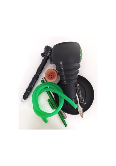 Hdmarketim Büyük Boy Nargile Takımı Cafe & Lounge Kullanımına Uygun Kalın Cam Şişe, Tek Hortumlu 78 Cm