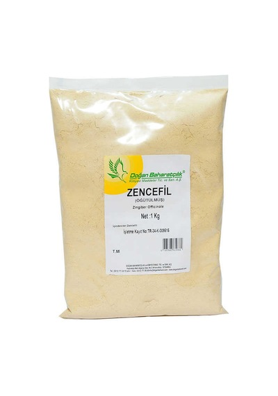 Zencefil Kökü Öğütülmüş Doğal 1000 Gr Paket