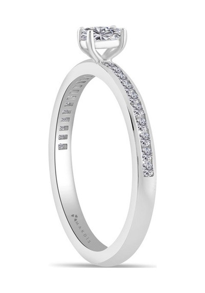 0.50 Karat Oval Tektaş Pırlanta Yüzük - Hrd Sertifikalı Beyaz Altın