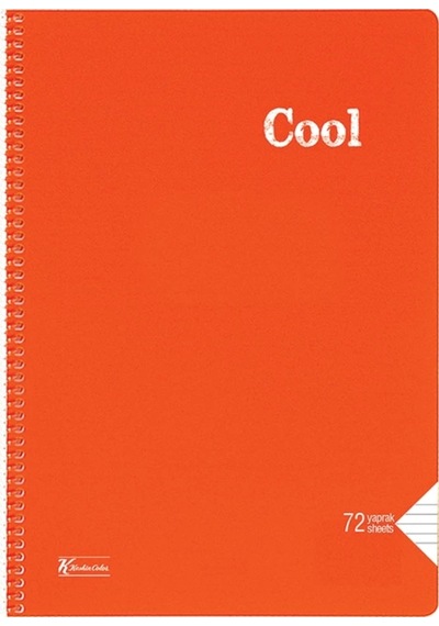 Keskin Cool Pp Kapak Spiralli Defter A4 72 Yp. Çizgili