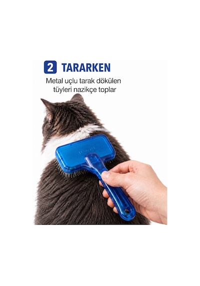 Büro Ev Ofis Evcil Pet Hayvanı Kedi Köpek İçin Metal Uçlu Tüy Toplama Tarağı