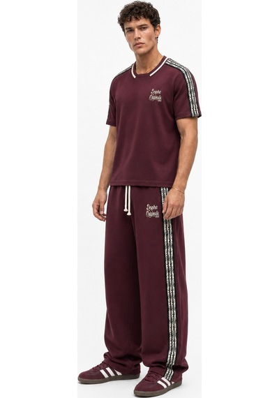 Respire Erkek Originals Şerit Detaylı Regular Fit Eşofman Takımı Bordo
