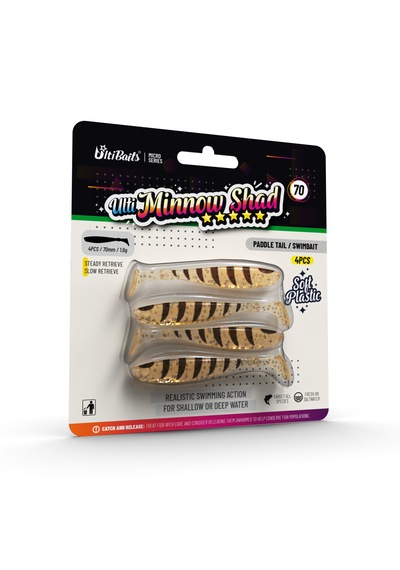 Ulti Baits Minnow Shad Silikon Balık 70mm 1,6gr 4 Adet, Ub-c11