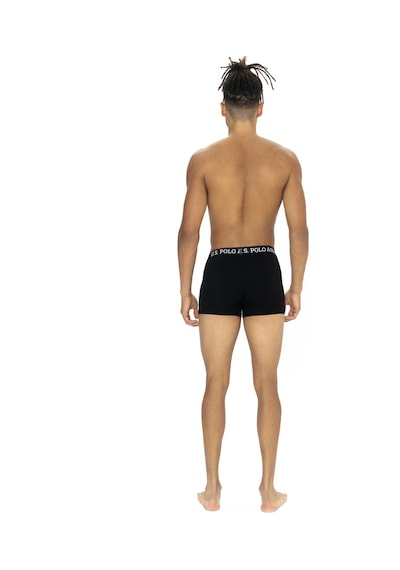 U.s. Polo Assn. Erkek Siyah - Bordo - Baskılı 3 Lü Boxer Siyah - Bordo - Baskılı