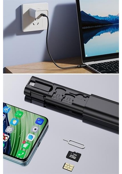 Cep Tipi 60w Bas Aç Type-c, İphone Şarj, Micro Usb Hızlı Şarj Data Kablo Seti