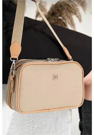 Just Polo Kadın 3d Baskılı Ayarlanabilir Askılı Şık Omuz Çantası Ebat: 16 X 26 Cm Kum - Taba 59296659