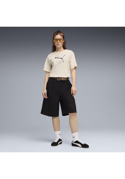 Puma Essential Graphic Animal Kadın Bej Günlük Stil T-shirt 69182187