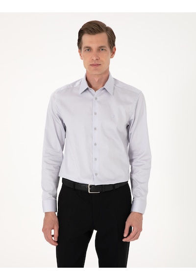 Pierre Cardin Erkek Gri Gömlek Basic 50305127-vr024 Gri