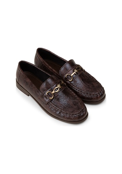 Deery Kadın Kahverengi Toka Detaylı Loafer - K0013zkhvc01