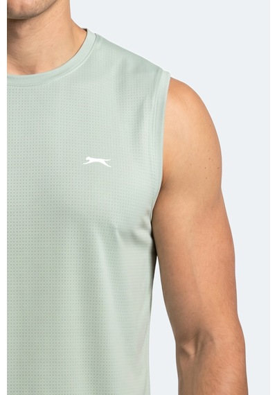 Slazenger Herofıt Erkek Kolsuz Su Yeşili Atlet