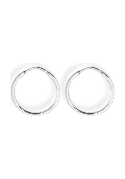 Oya Silver İnce Gümüş Halka Küpe 1.5mm-2x2cm