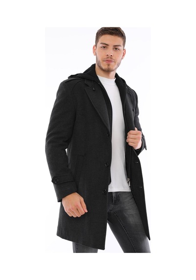 Plt8401 Dewberry Erkek Palto-antrasit Antrasit