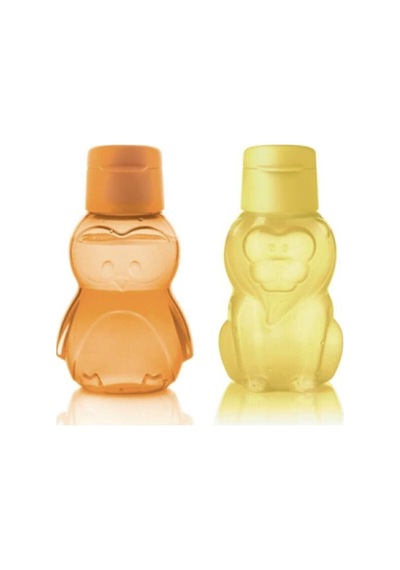 Eko Aslan Ve Penguen Şişe Suluk Set 350 Ml Turuncu