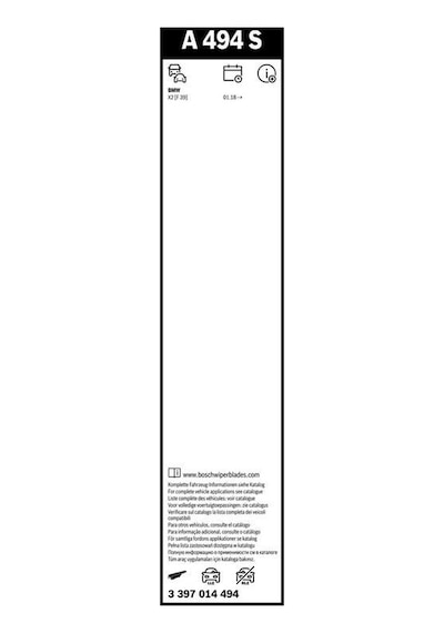 Bosch Aerotwin Silecek Seti A494s 600/500mm Bmw X2 F39 2017 Sonrası 3397014494