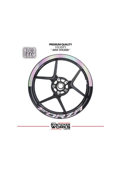 Honda Forza 250 Jant Şeridi Yarım Jant Kaplama & Forza 250 Yazı Sticker Seti 81911235
