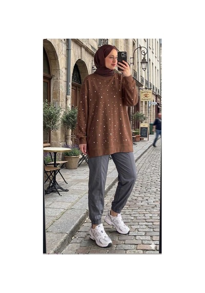 Butik Kadın Taş İşlemeli Gunlük Tesettür Sweatshirt Tunik Kahverengi Sweatshirt Kahverengi Sweatshirt Butik Kadın Taş İşlemeli Gunlük Tesettür Sweatshirt Tunik Kahverengi Sweatshirt Kahverengi Sweatshirt