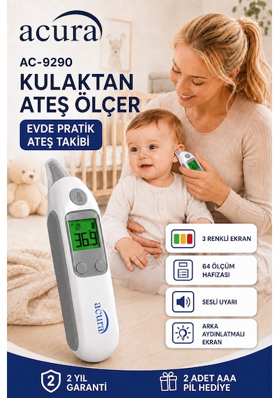 Acura Ac-9290 Thermoscanner Kulaktan Ateş Ölçer