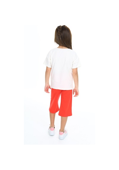 Toontoy Kids Toontoy Kız Çocuk Baskılı Kaprili Takım Nar Çiçeği