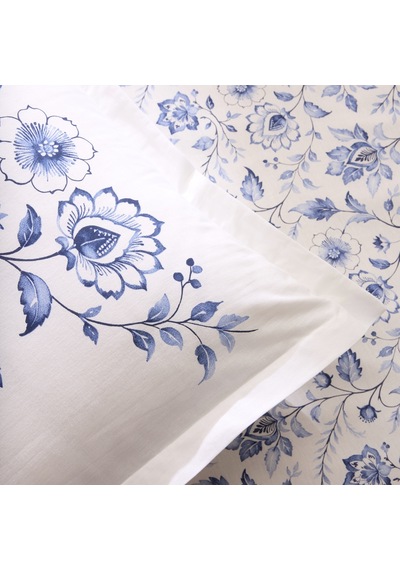 Kaşmir Home Belina %100 Pamuk Tek Kişilik Nevresim Takımı İndigo Mavi
