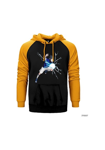 Naruto Uchia Sasuke Kırmızı Renk Reglan Kol Sweatshirt / Hoodie