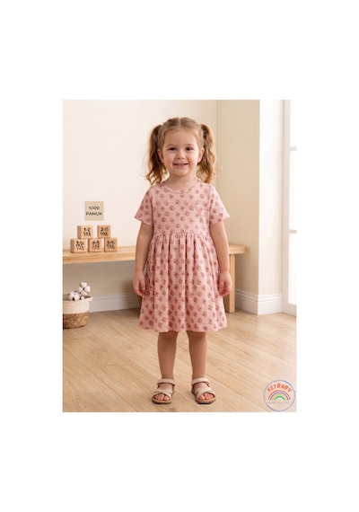 Ketbaby %100 Pamuklu Çiçek Desenli Yeni Sezon Kız Çocuk Elbise 1-6 Yaş Yazlık Konfor Serisi Pembe Pembe Ketbaby %100 Pamuklu Çiçek Desenli Yeni Sezon Kız Çocuk Elbise 1-6 Yaş Yazlık Konfor Serisi Pembe Pembe