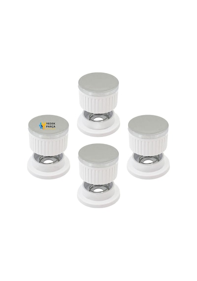 Bykitchen Düğme 4 Lü Takımı Ankastre Set Üstü Ocak Düğmesi Beyaz Yaylı Görselle Eşleştiriniz