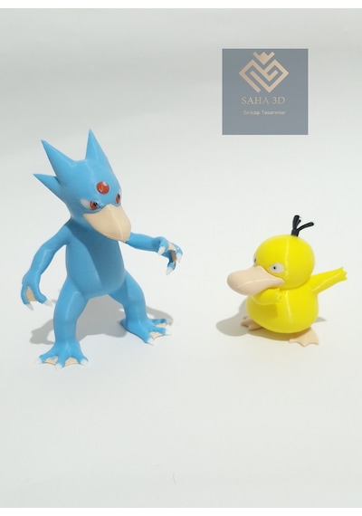 2 'li Golduck Ve Psyduck Pokemon Figür Gelişim Seti