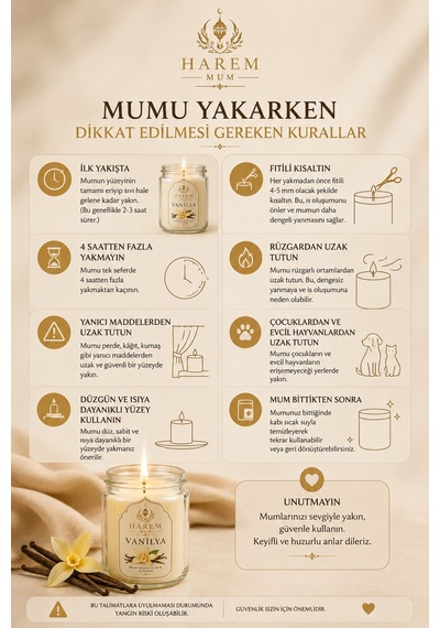 İkili Kokulu Mum Seti Amber & Vanilya El Yapımı 150 Gr X 2 Hediyelik Beyaz