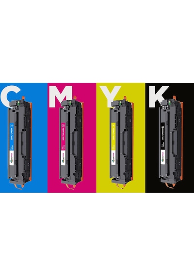 Hp 201x / Cf400x Uyumlu Toner 2'li Paket + 1 Siyah Hed...