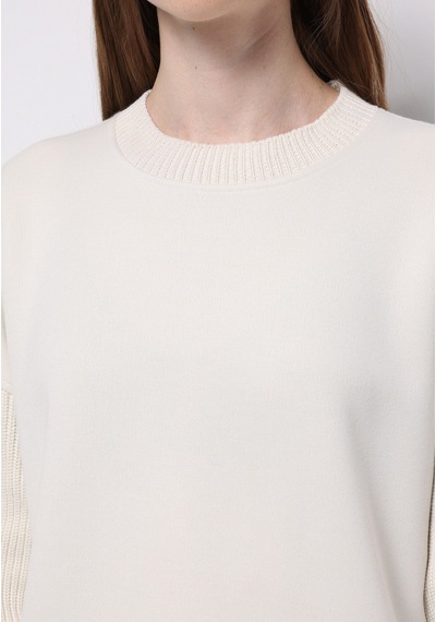 Colin's Colins Regular Fit Yuvarlak Yaka Düz Kadın Beyaz Sweatshirt Cl1076583 Q1.v1 Ofw Beyaz