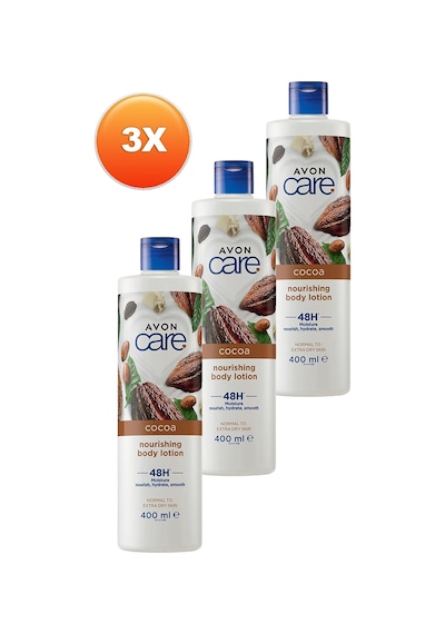 Avon Kakao Yağı E Vitaminli Vücut Losyonu 3 x 400 ML