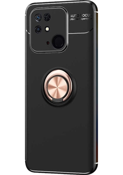 Microsonic Xiaomi Redmi 10C Kilif Kickstand Siyah Rose 557082071