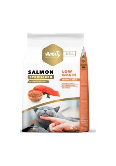 Amity Super Premium Somonlu Düşük Tahıllı Kısırlaştırılmış Yetişkin Kedi Maması 7 KG