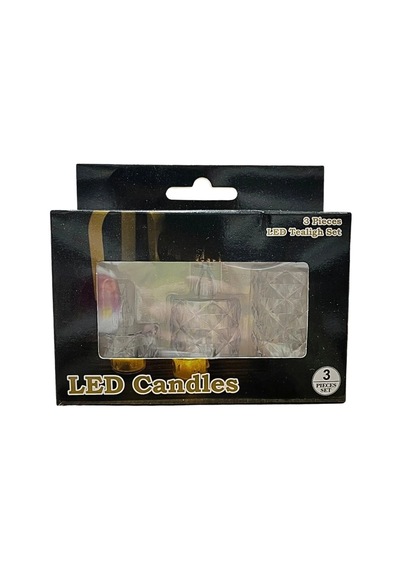3'li Kristal Led Mum 2700K