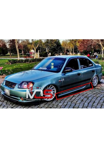Hyundai Accent Admire Custom Marşpiyel Sağ Sol Takım Fiberglass Boyasız