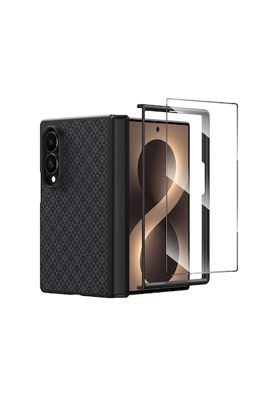 Galaxy Z Fold 8 Benks Armorpro Armorgrid Grand Combo Üçlü Aksesuar Seti Karbon Kapak + Film Siyah