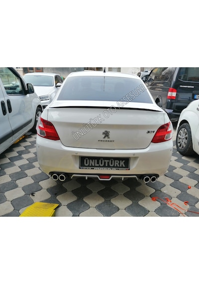 OtoÇizgi Peugeot 301 Bagaj Üstü Spoiler - Spoiler PARLAK SİYAH - BEYAZ OtoÇizgi