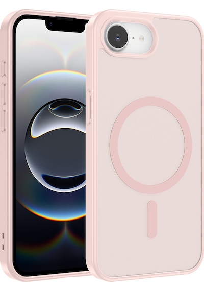 Teleplus Apple iPhone Uyumlu  17e Kılıf Mat Babet Manyetik Araç Tutucu Kapak Pembe