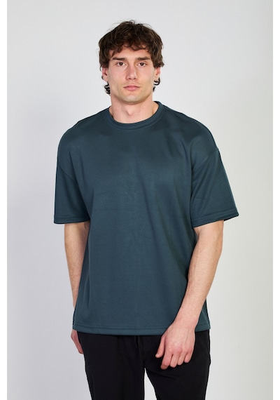 Barrels And Oıl Erkek Bisiklet Yaka Regular Fit T-shirt - Petrol Petrol