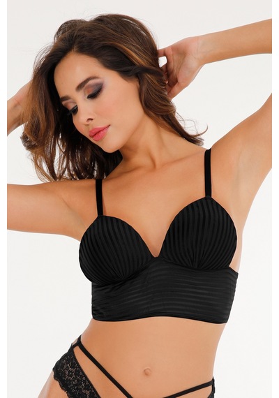 Sensu Kadın Ayarlanabilir Askılı Bralet Büstiyer - Bra2023 Siyah Siyah