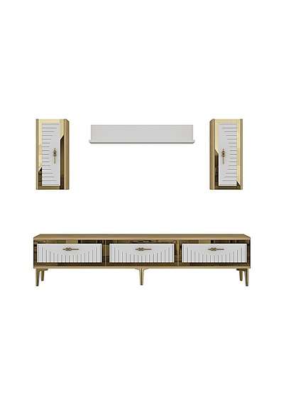 Tvr1801dbg Tuna Tv Ünitesi Takımı Safirmeşe-beyaz-gold 180cm Safirmeşe - Beyaz - Altın Tvr1801dbg Tuna Tv Ünitesi Takımı Safirmeşe-beyaz-gold 180cm Safirmeşe - Beyaz - Altın